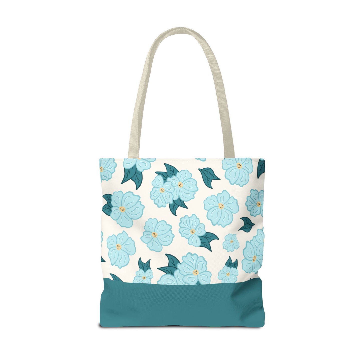 Faith Floral Retro Tote Bag — “I Believe in Christ” LDS CHurch Scripture Tote