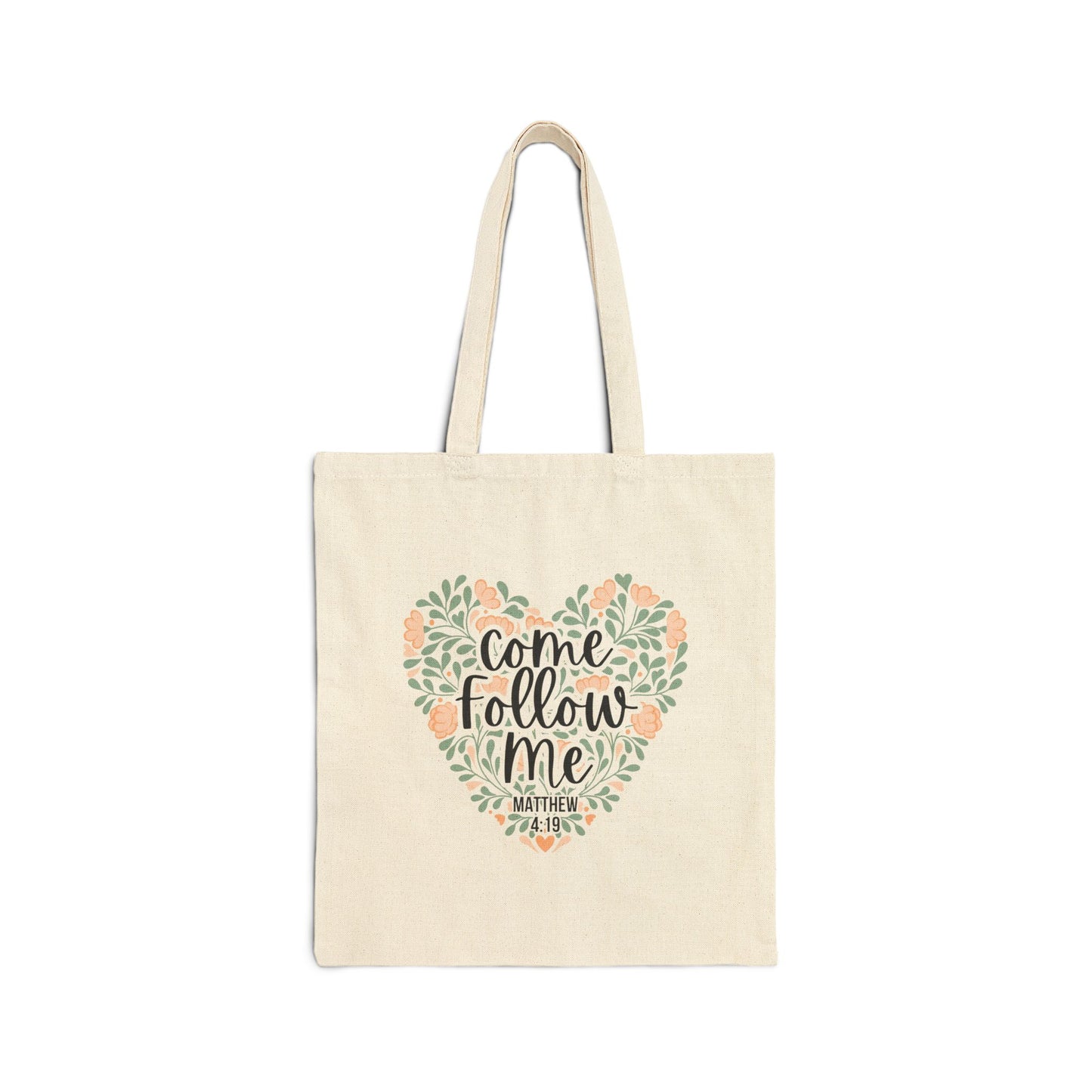 Church Scripture Tote Bag Come Follow Me