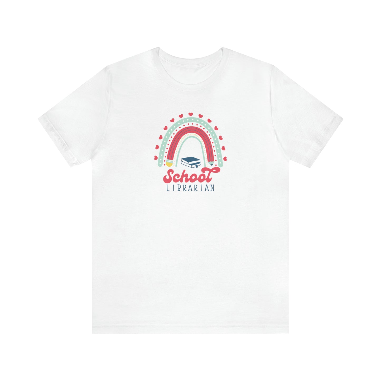 School Librarian Rainbow Tee