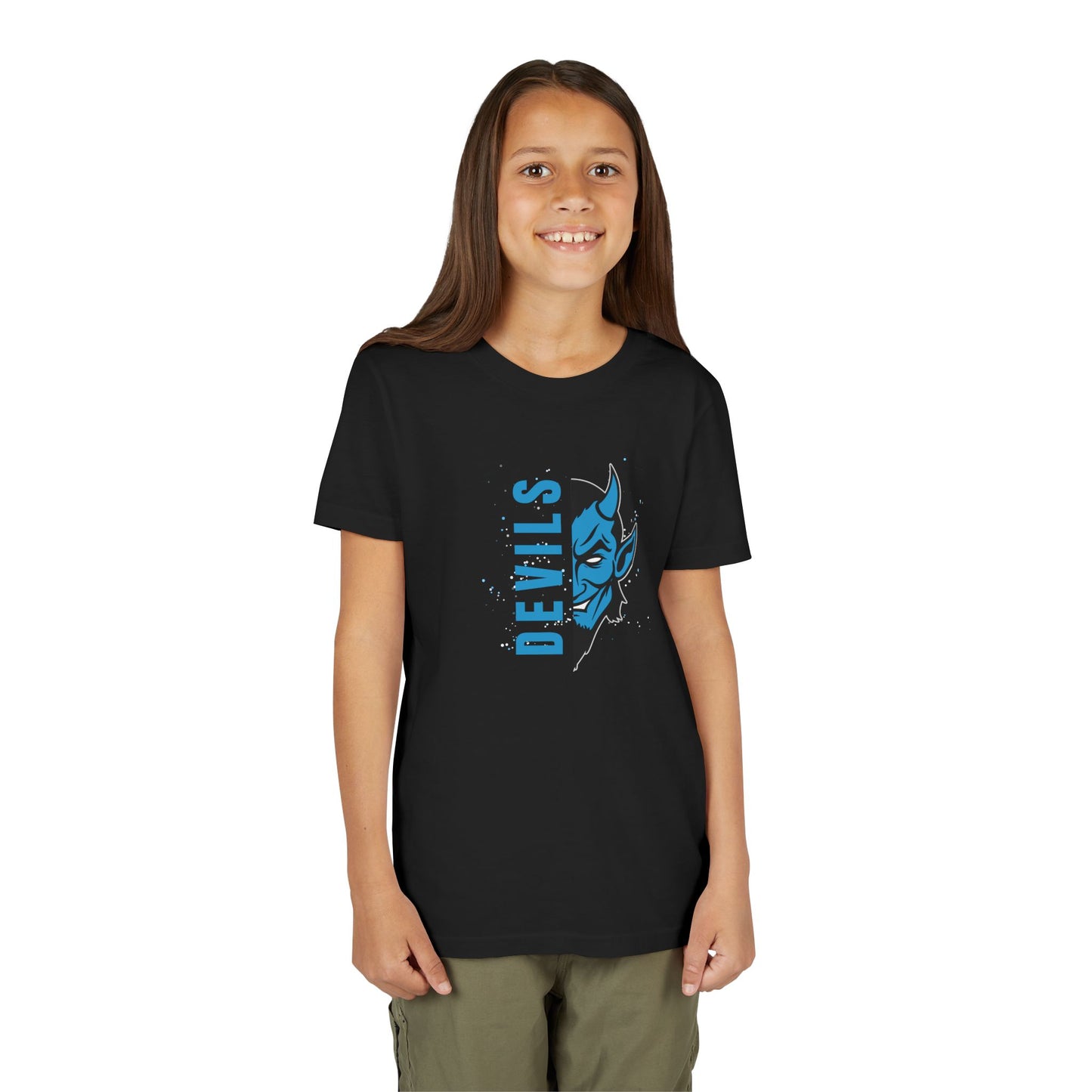 Youth Short Sleeve T-Shirt - Team School Mascot Devils Print