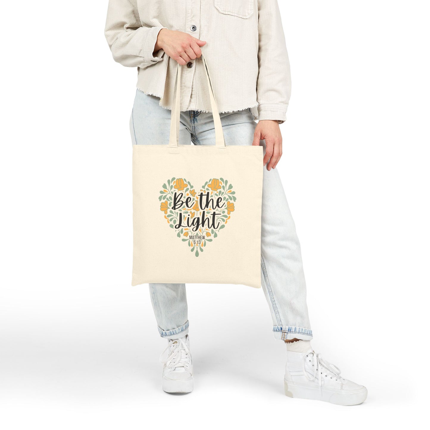 Church Scripture Tote Bag Be the Light