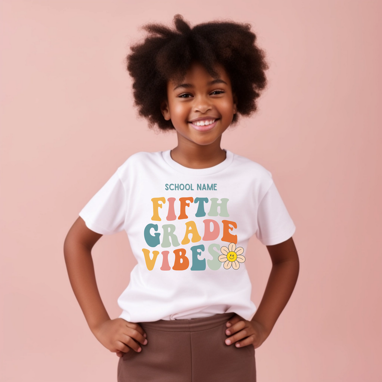 Groovy Vibes Customizable Grade Short Sleeve Youth and Adult Tee