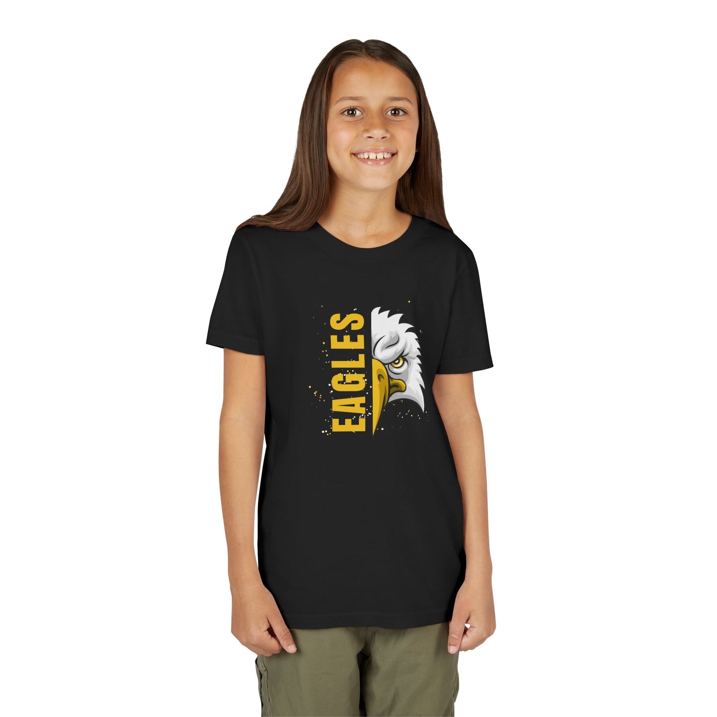 Youth Short Sleeve T-Shirt - Team School Mascot Eagles Print