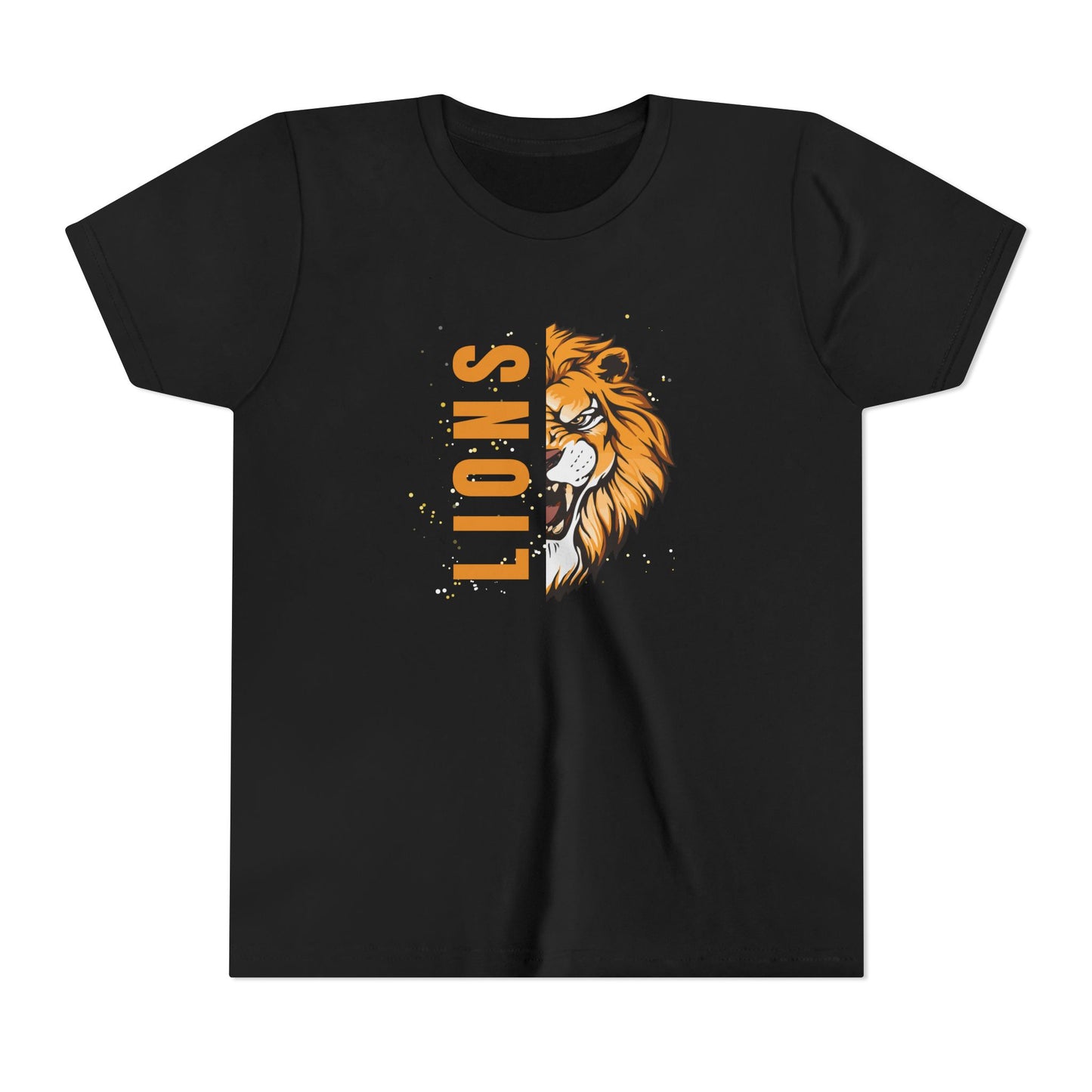 Youth Short Sleeve T-Shirt - Team School Mascots Lions Print