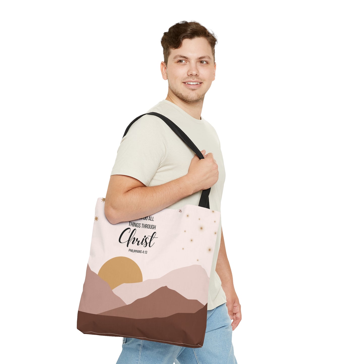 LDS Christian Scripture Church Boho Landscape Tote Bag