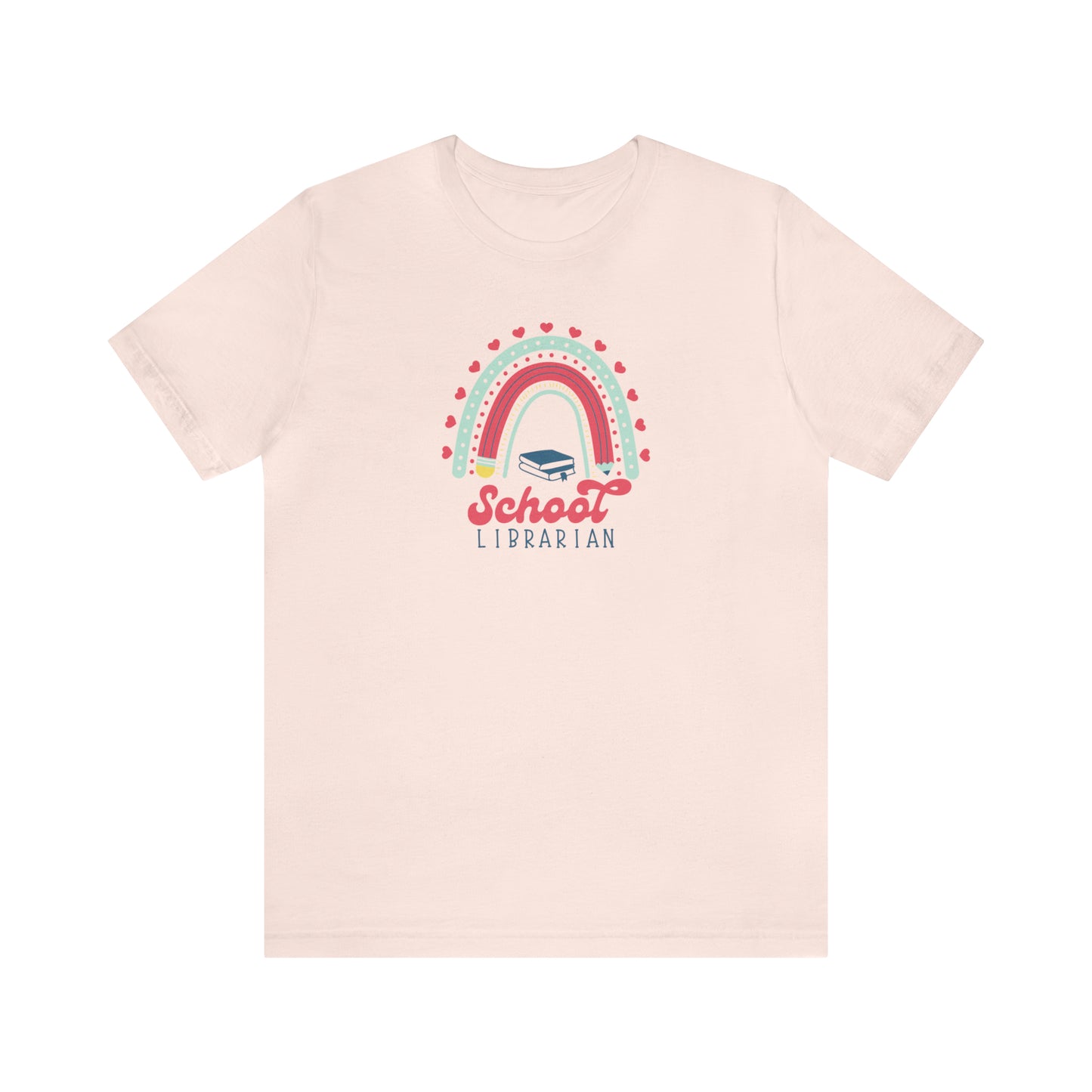School Librarian Rainbow Tee