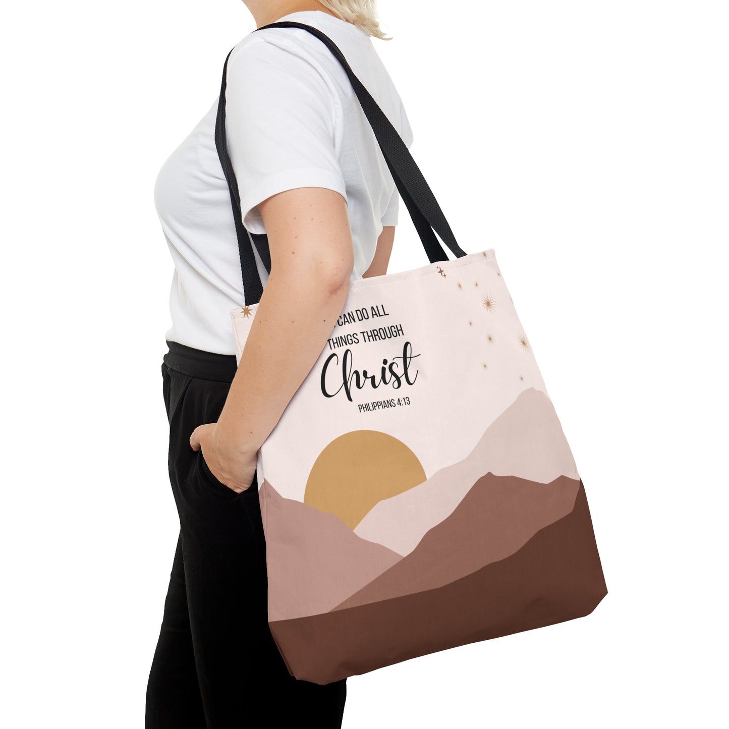 LDS Christian Scripture Church Boho Landscape Tote Bag