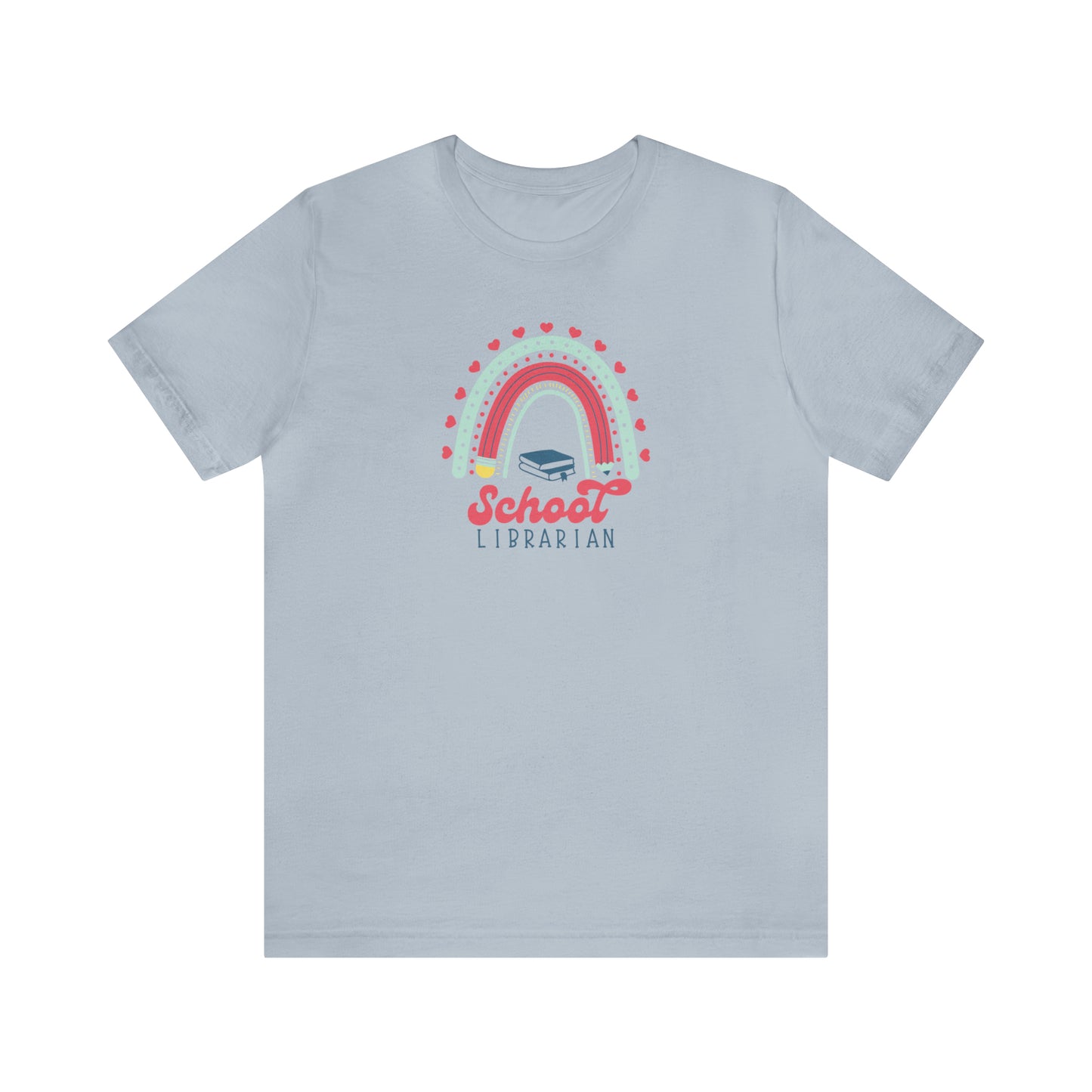 School Librarian Rainbow Tee