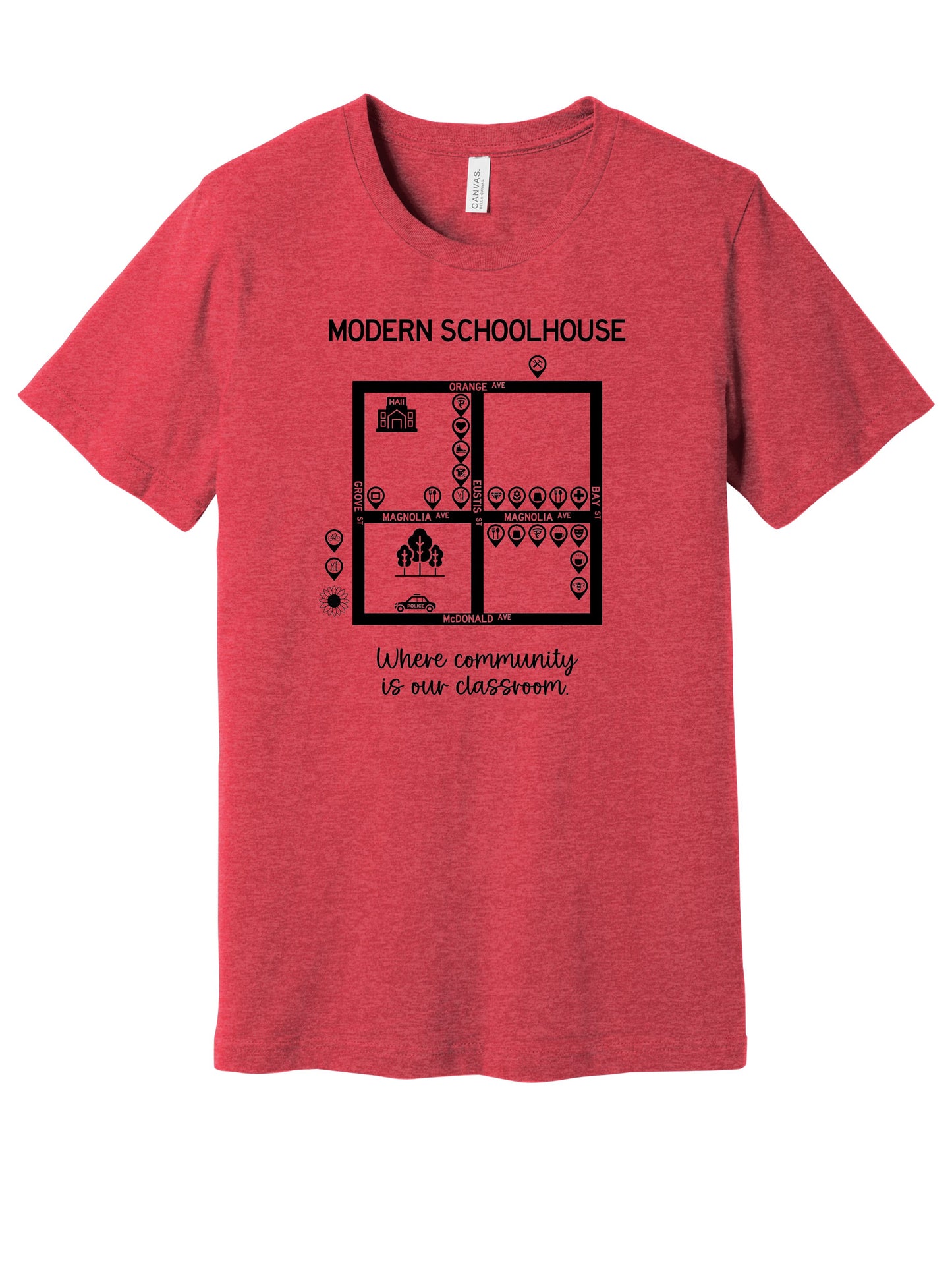 Modern Schoolhouse 2025/2026 Community Support Yellow Youth/Adult Crew Neck Tee