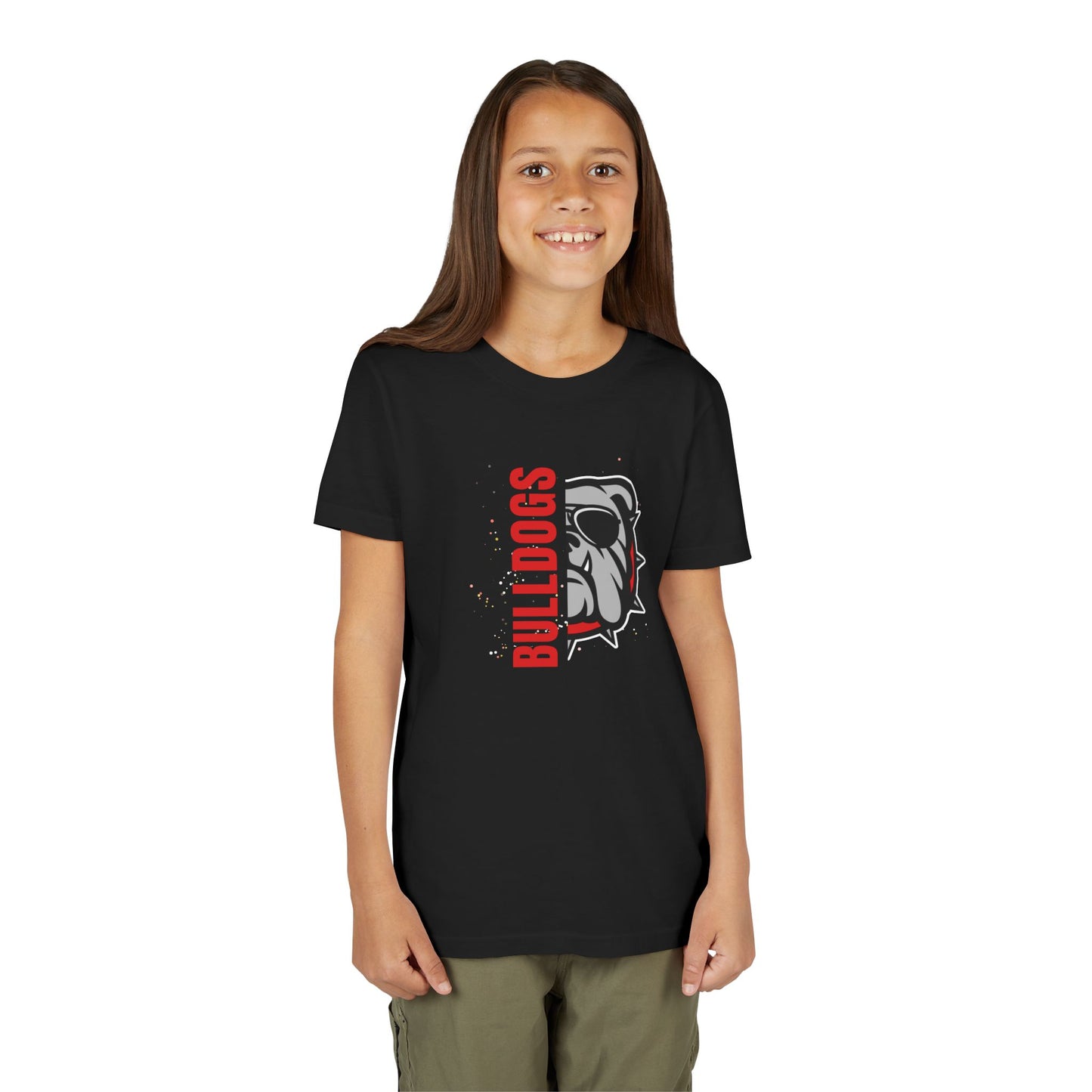 Youth Short Sleeve T-Shirt - Team School Mascot Bulldogs Print