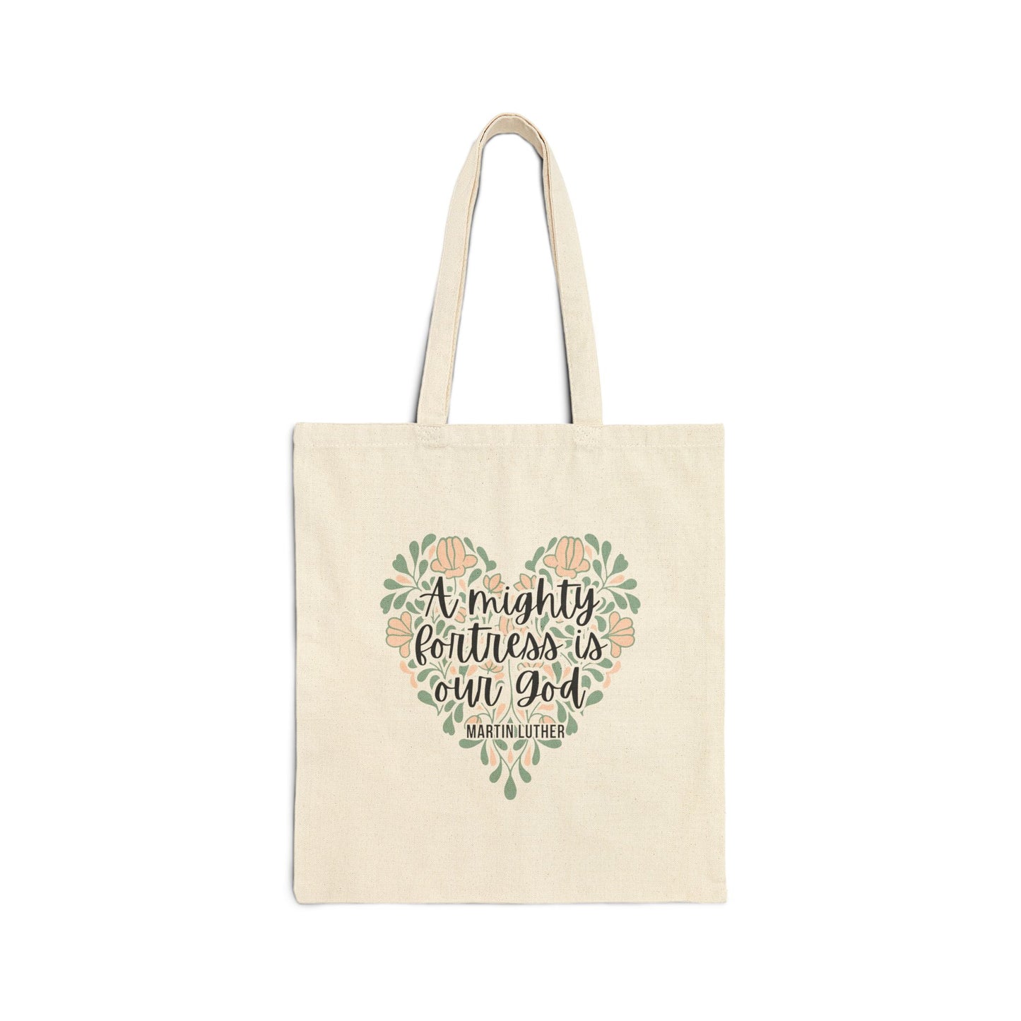 Church Scripture Tote Bag Mighty Fortress
