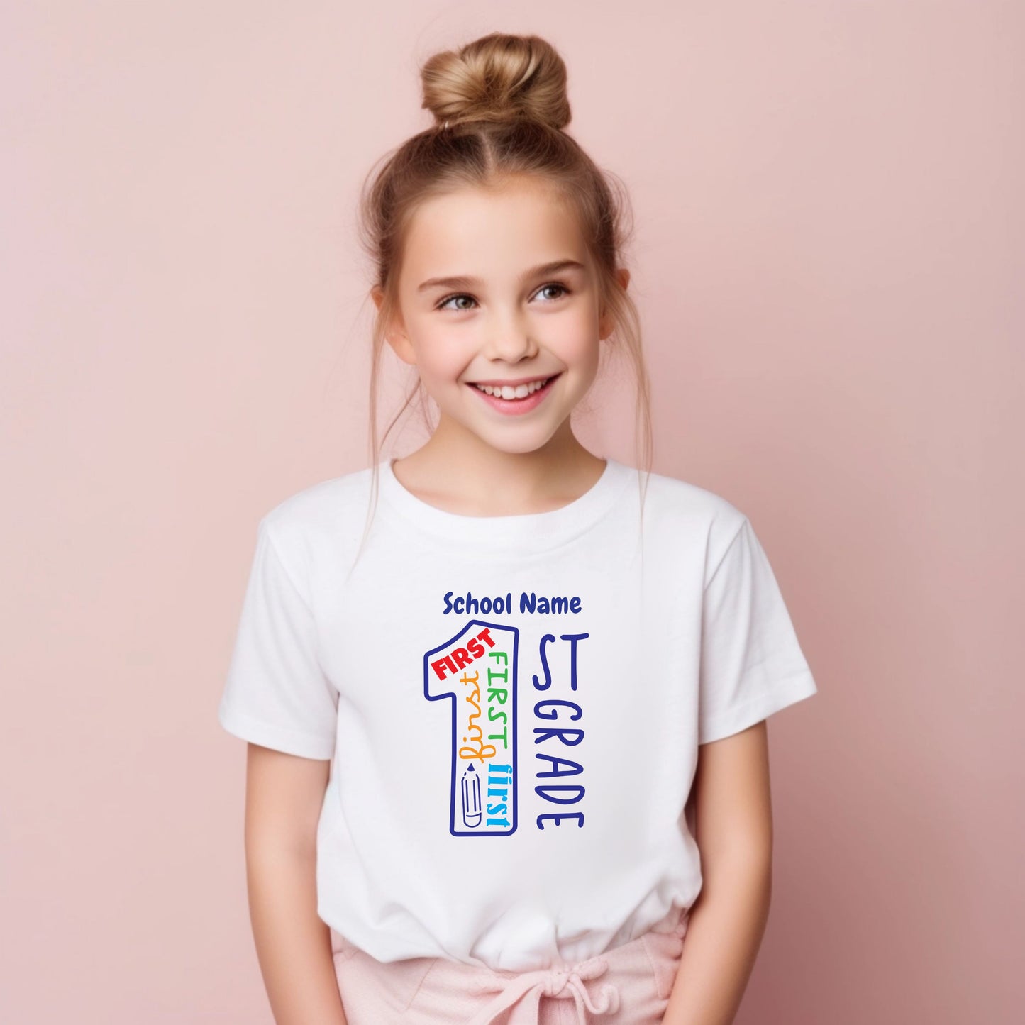 Number Word Cloud Customizable Grade Short Sleeve Youth and Adult Tee