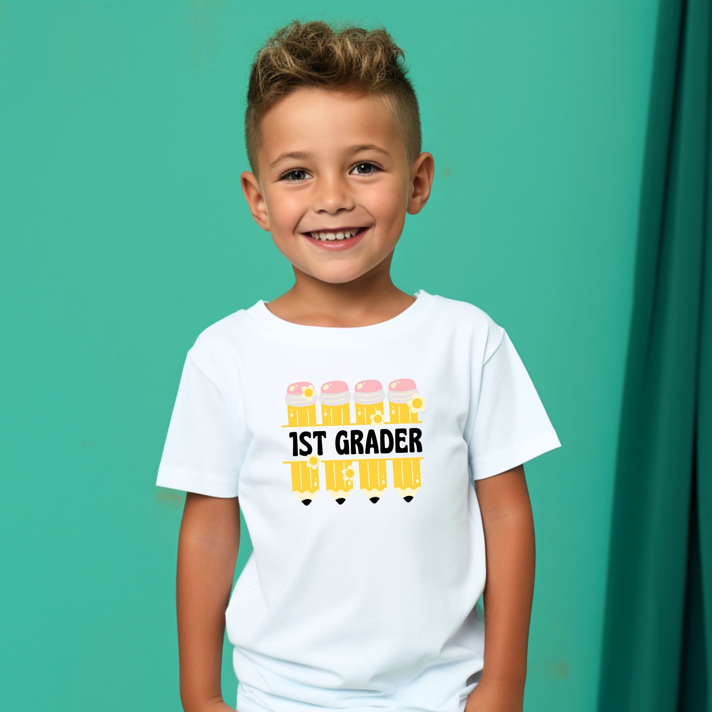 Retro Pencil Customizable Grade Short Sleeve Youth and Adult Tee