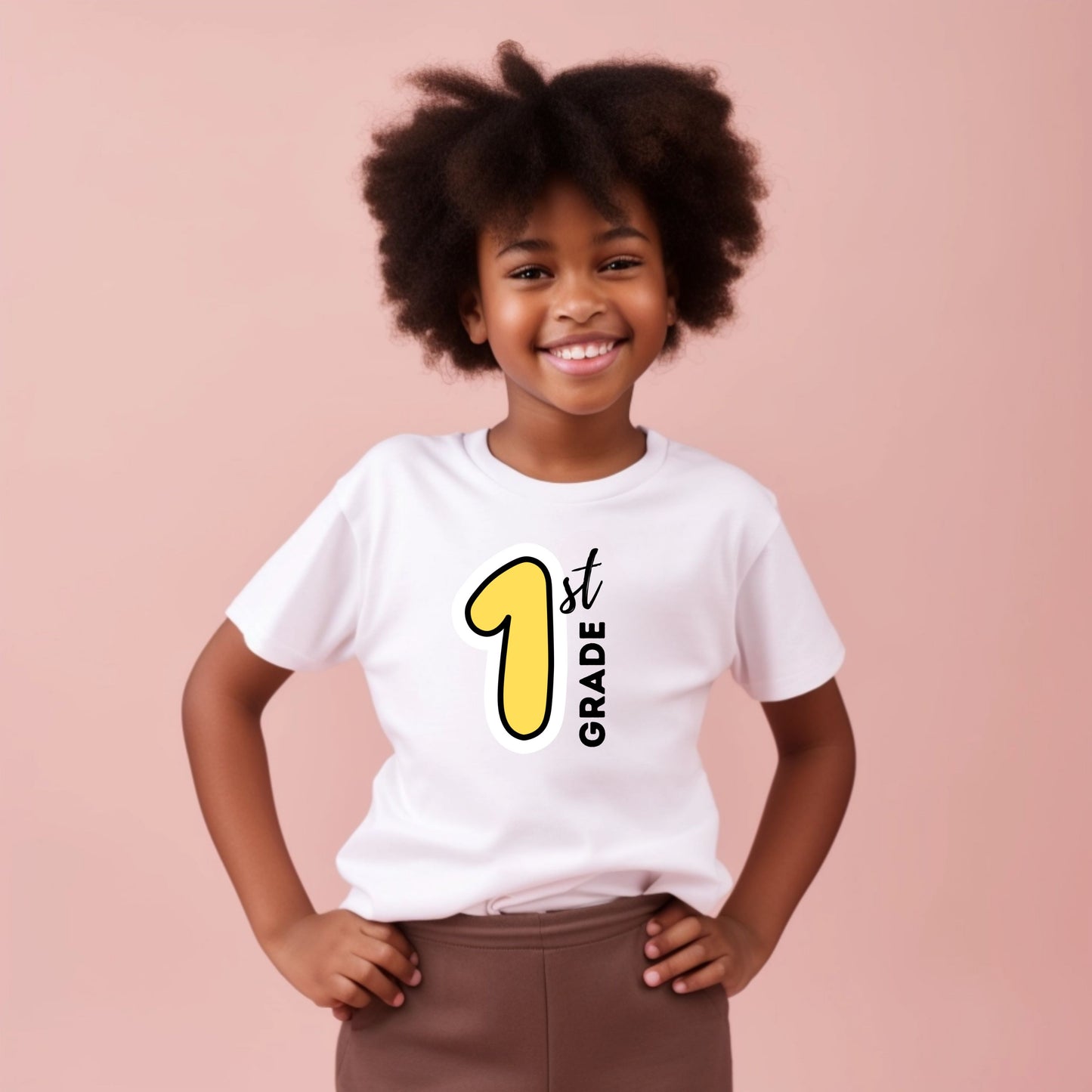 Outlined Number Customizable Grade Short Sleeve Youth and Adult Tee