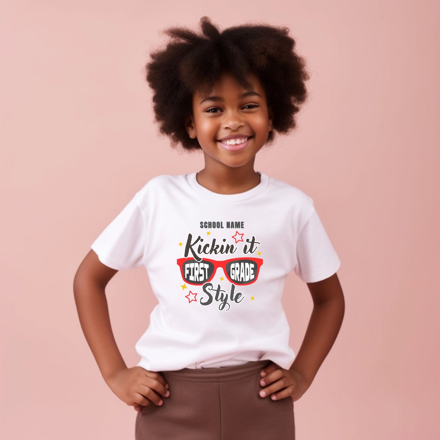 Kickin' it in Style Customizable Grade Short Sleeve Youth and Adult Tee