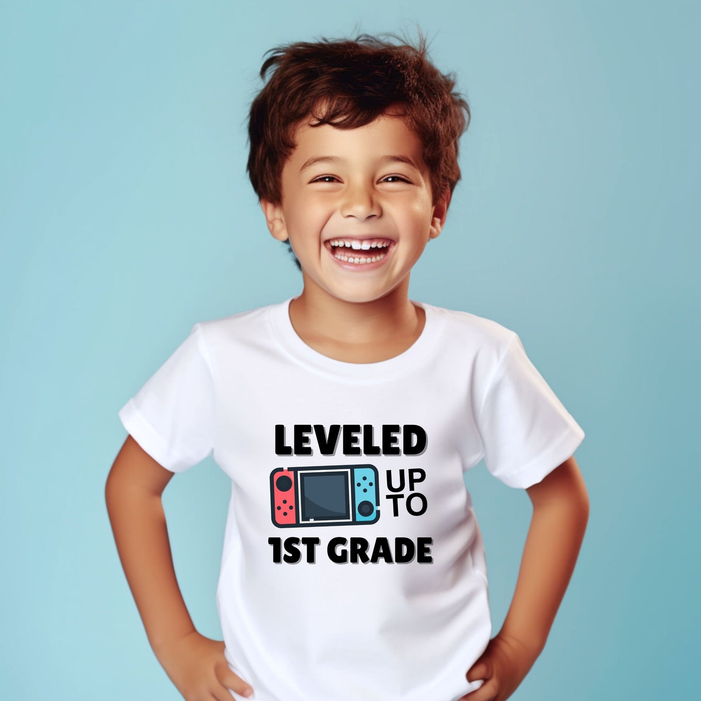 Leveled Up To Customizable Grade Short Sleeve Youth and Adult Tee