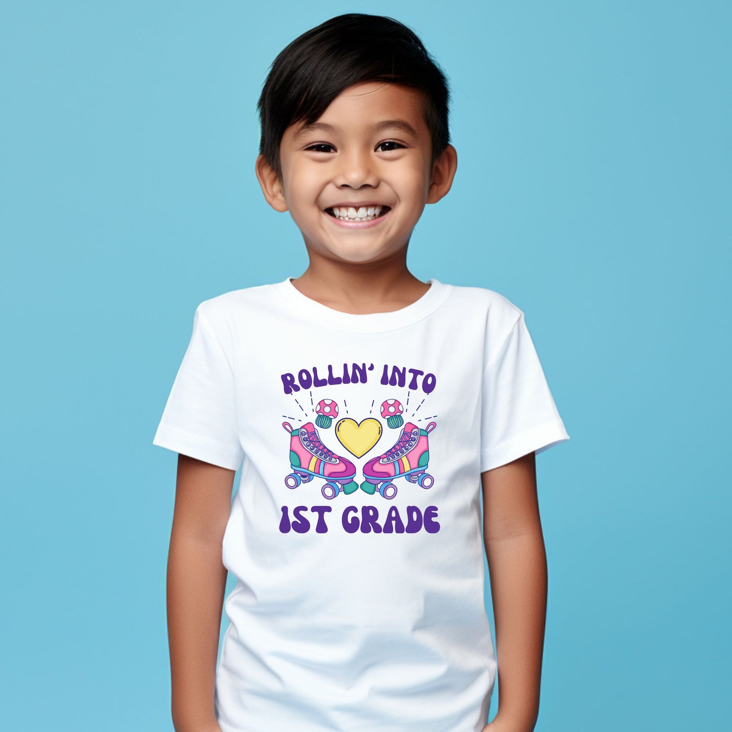 Retro Rollin into Customizable Grade Short Sleeve Youth and Adult Tee