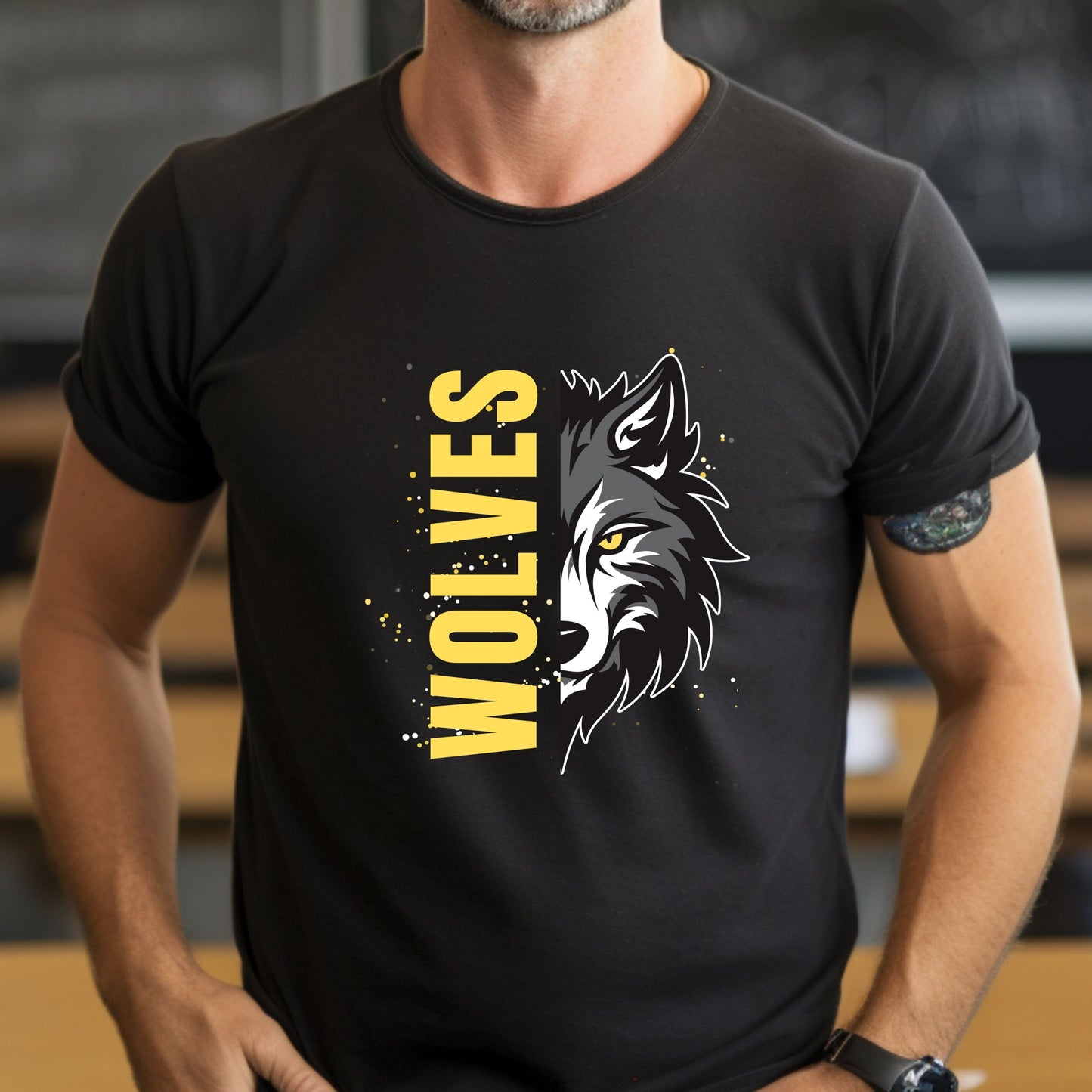 Wolves Mascot Unisex Short Sleeve T-Shirt