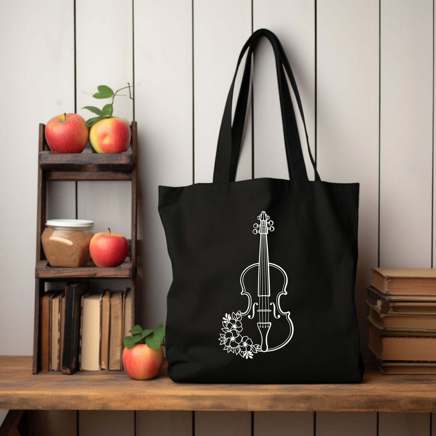 Music Violin Tote Bag