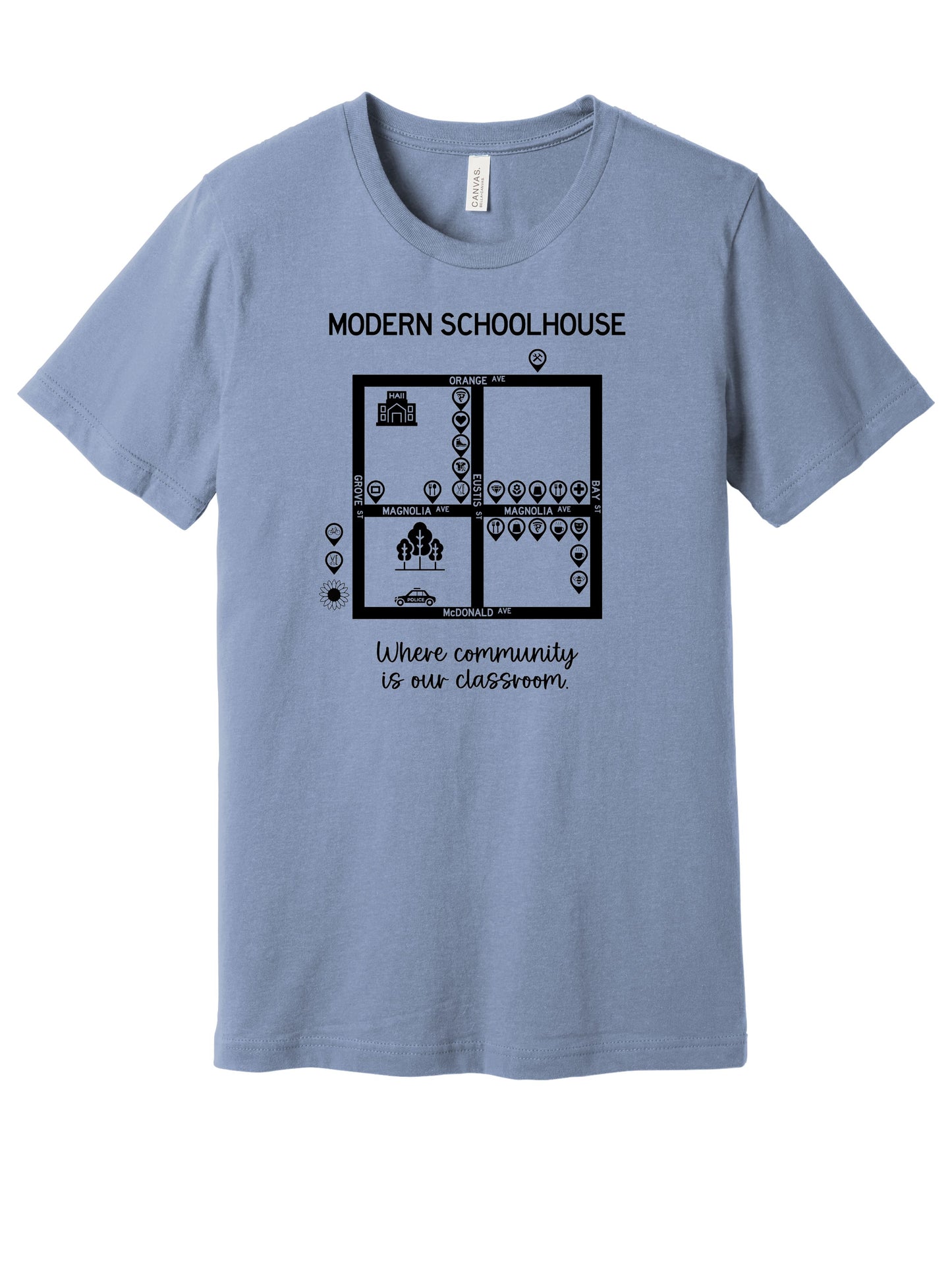 Modern Schoolhouse 2025/2026 Community Support Yellow Youth/Adult Crew Neck Tee