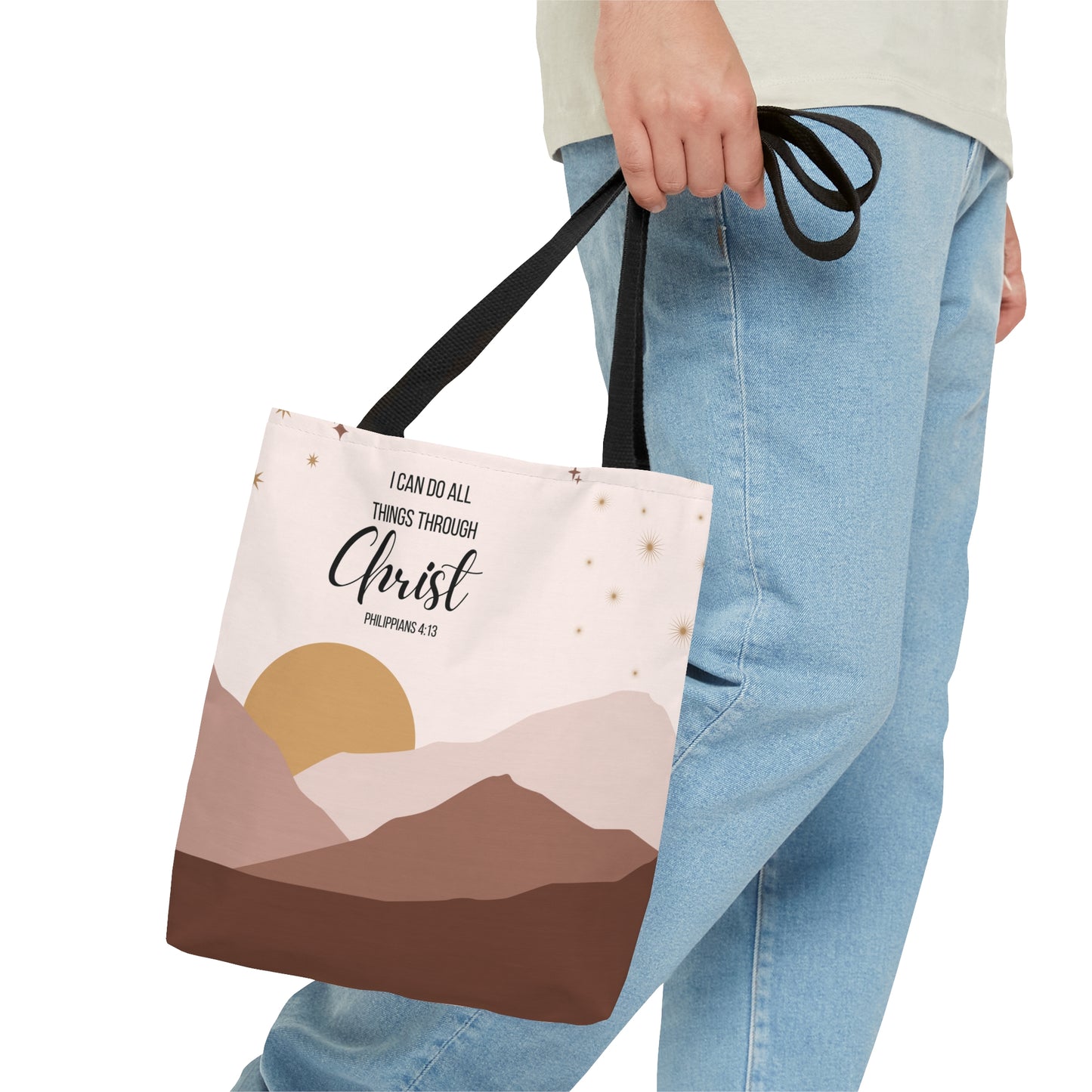 LDS Christian Scripture Church Boho Landscape Tote Bag