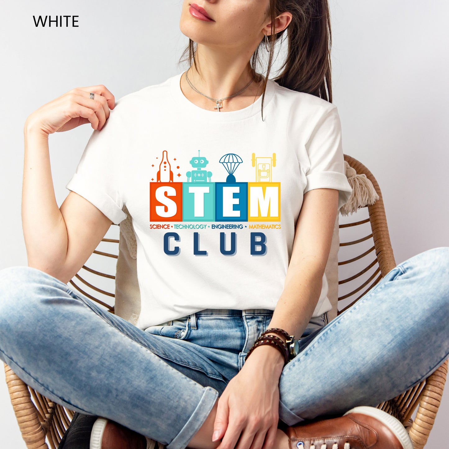 STEM Club Color Block 2 Adult and Youth Tee