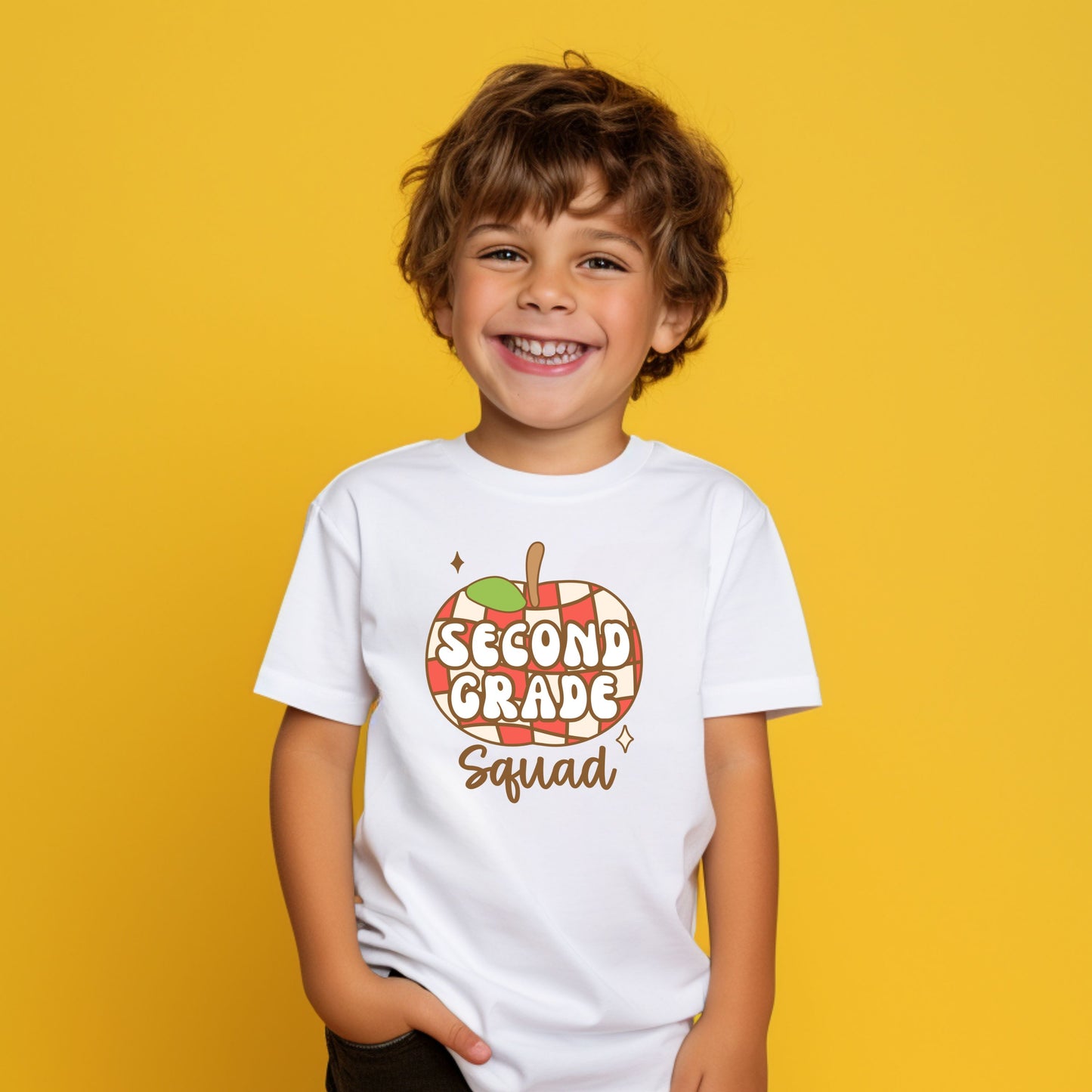 Retro Apple Squad Customizable Grade Short Sleeve Youth and Adult Tee