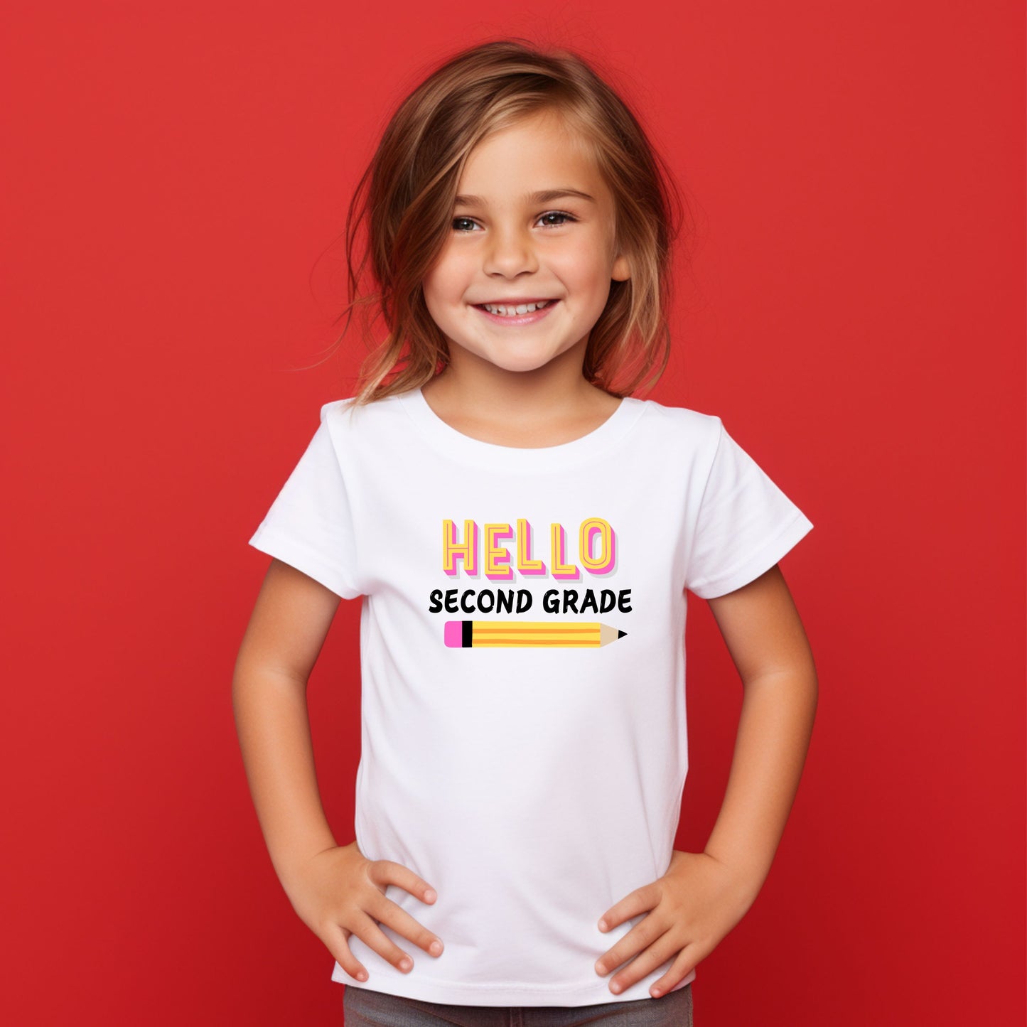 Hello Customizable Grade Short Sleeve Youth and Adult Tee
