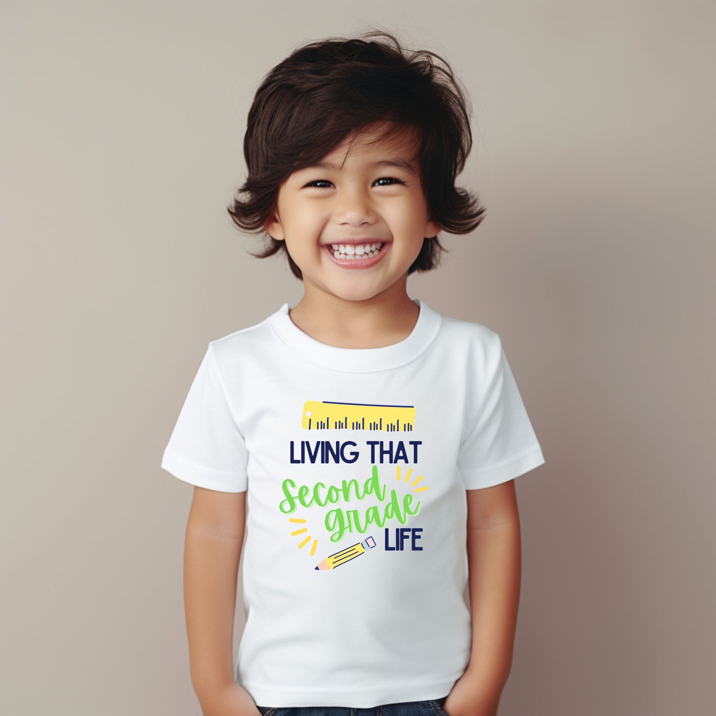 Livin' Life Customizable Grade Short Sleeve Youth and Adult Tee