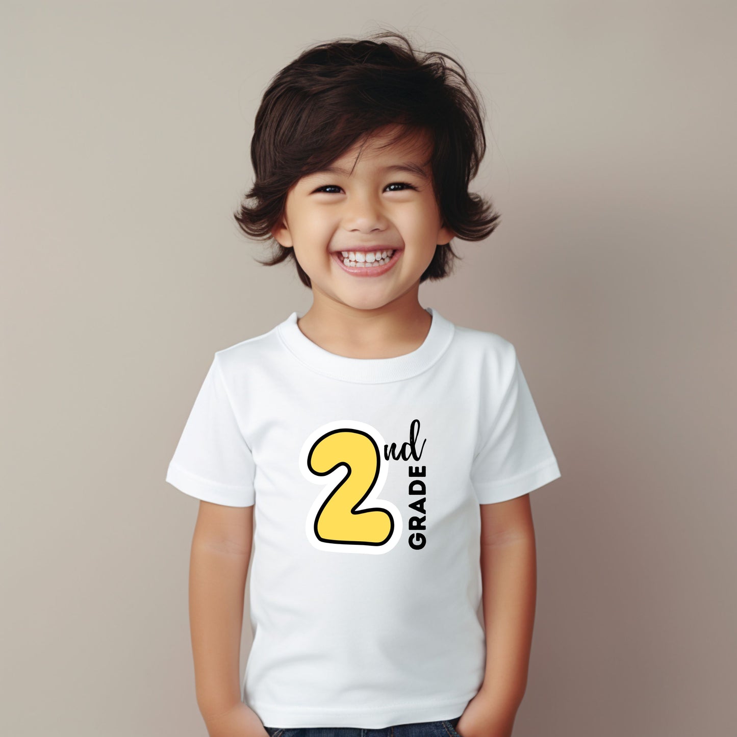 Outlined Number Customizable Grade Short Sleeve Youth and Adult Tee