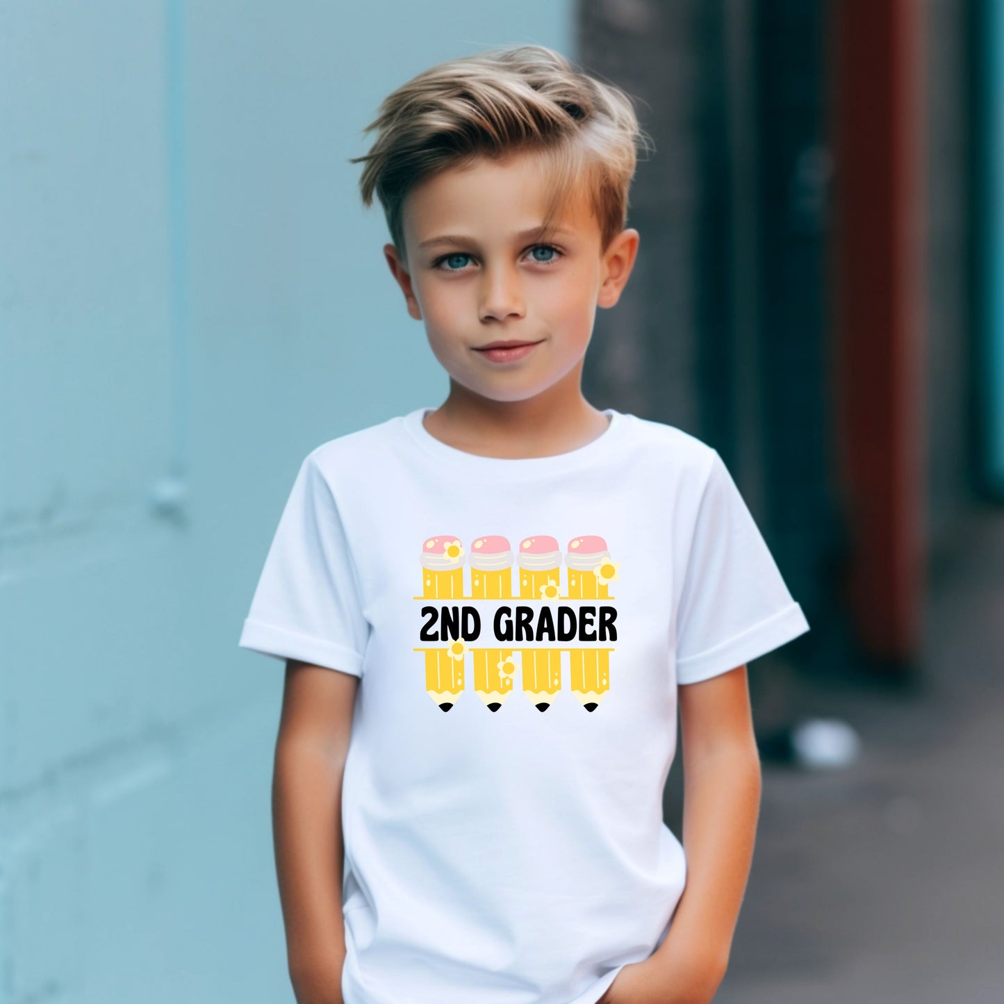 Retro Pencil Customizable Grade Short Sleeve Youth and Adult Tee