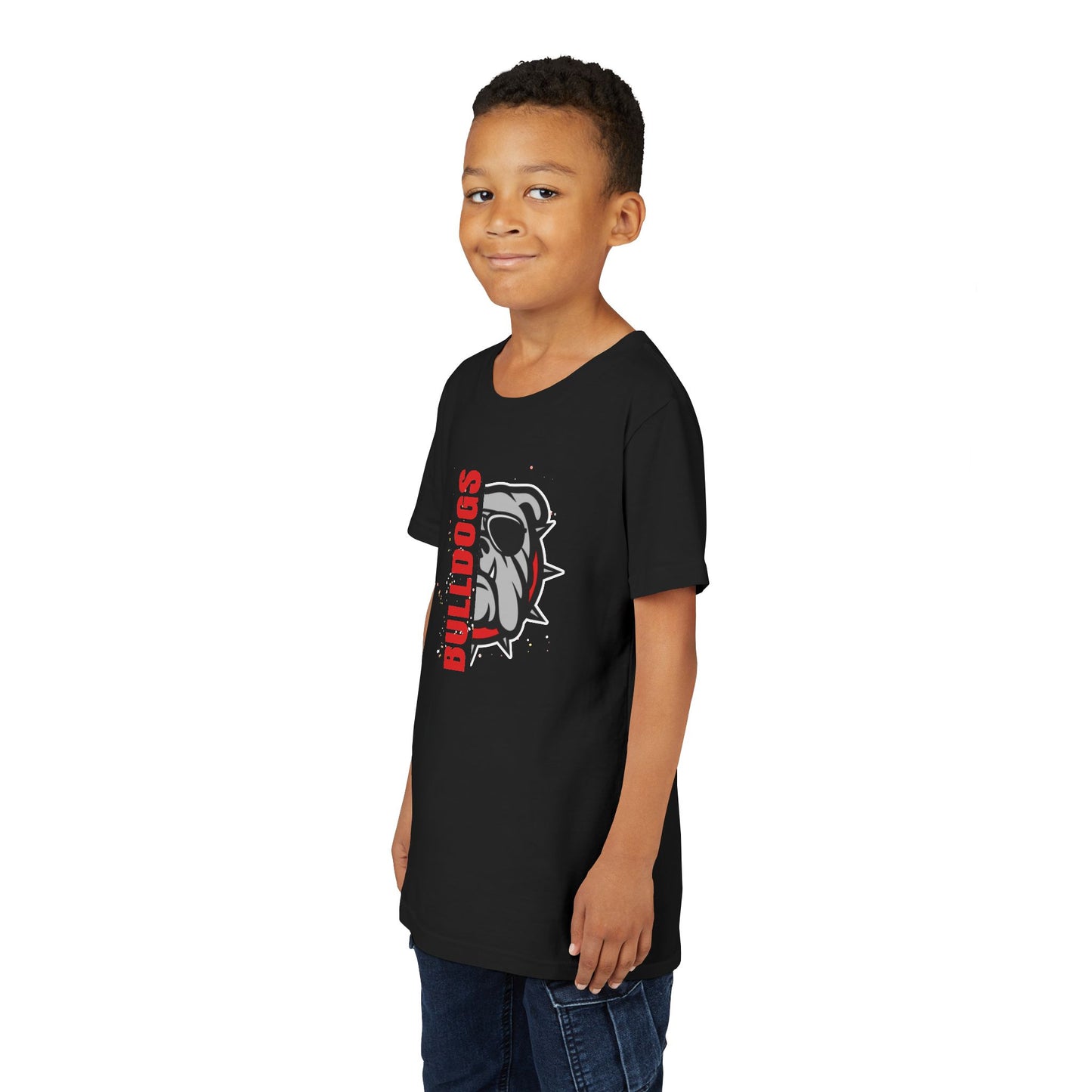 Youth Short Sleeve T-Shirt - Team School Mascot Bulldogs Print