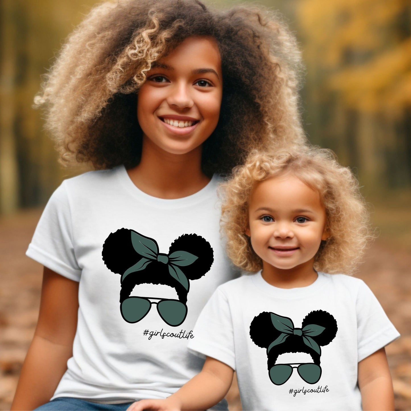 Girl Scout Curly Messy Bun Adult/Youth Tee