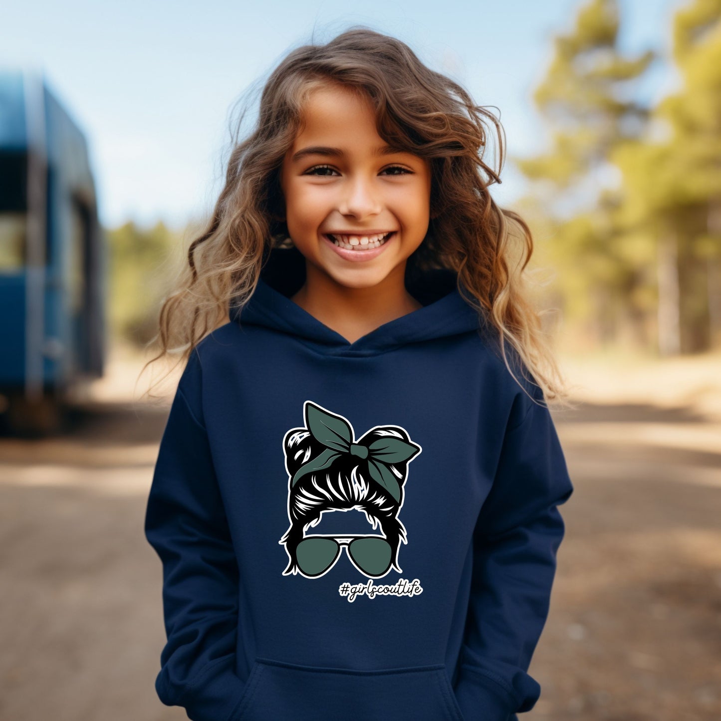 Girl Scout Messy Bun Youth/Adult Hoodie