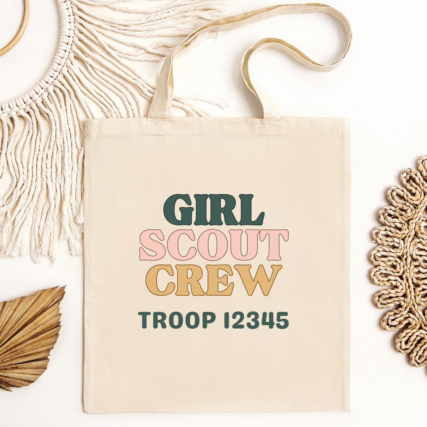 Girl Scout Crew Customizable Troop Eco Blend Canvas Tote Bag