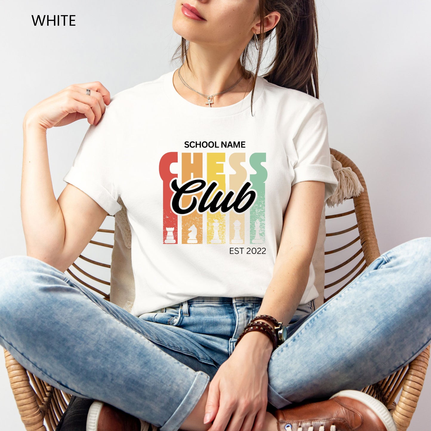 Chess Club Retro Customizable Adult and Youth Tee