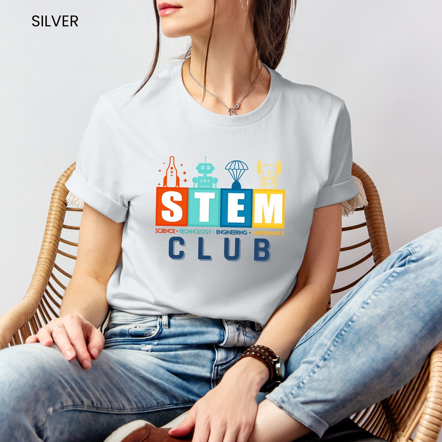 STEM Club Color Block 2 Adult and Youth Tee
