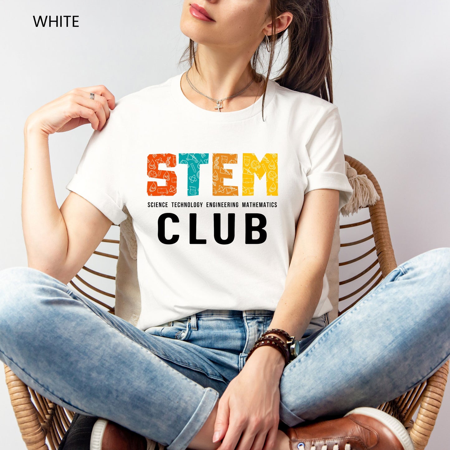 STEM Club Letter Symbols Customizable Adult and Youth Tee