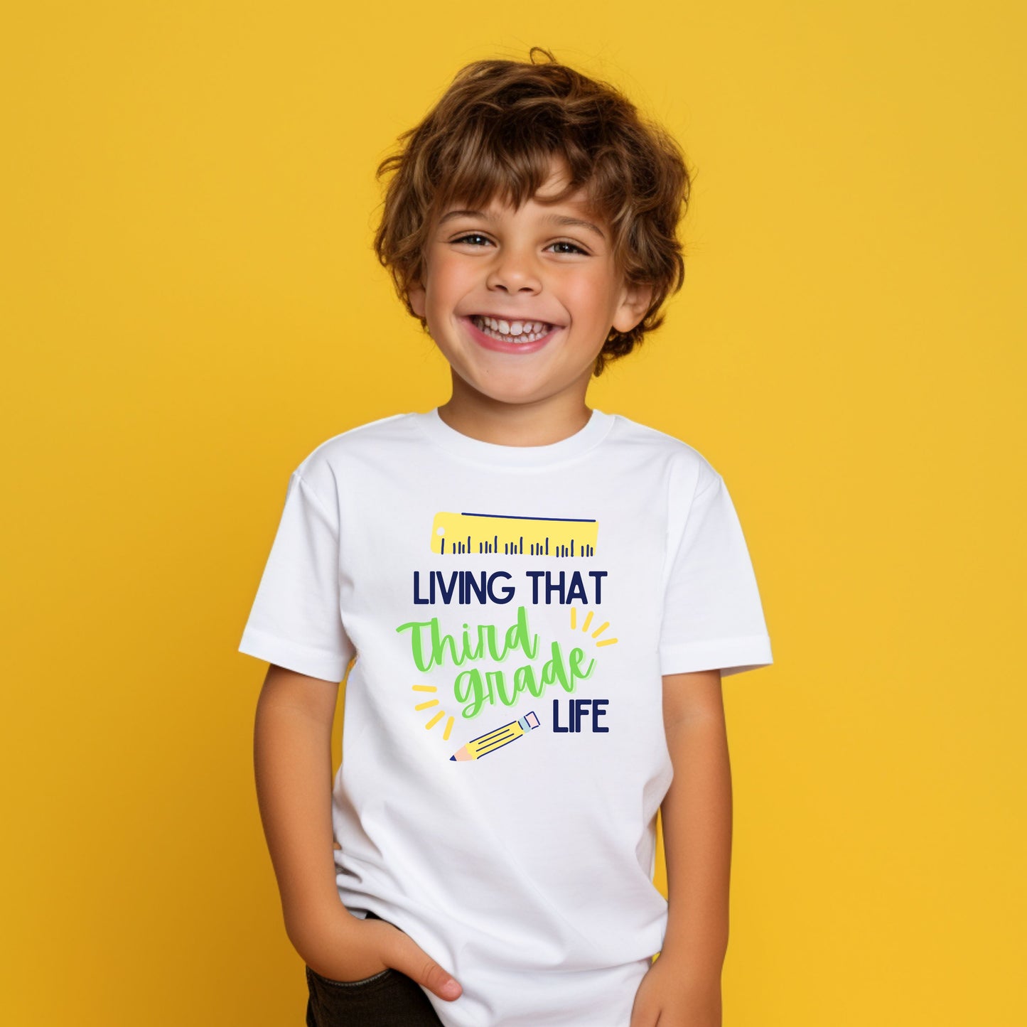 Livin' Life Customizable Grade Short Sleeve Youth and Adult Tee
