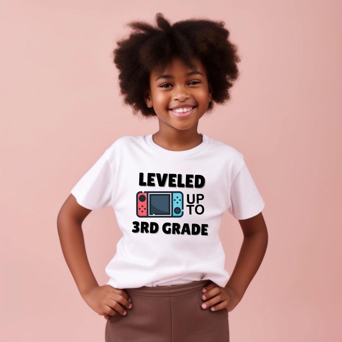 Leveled Up To Customizable Grade Short Sleeve Youth and Adult Tee