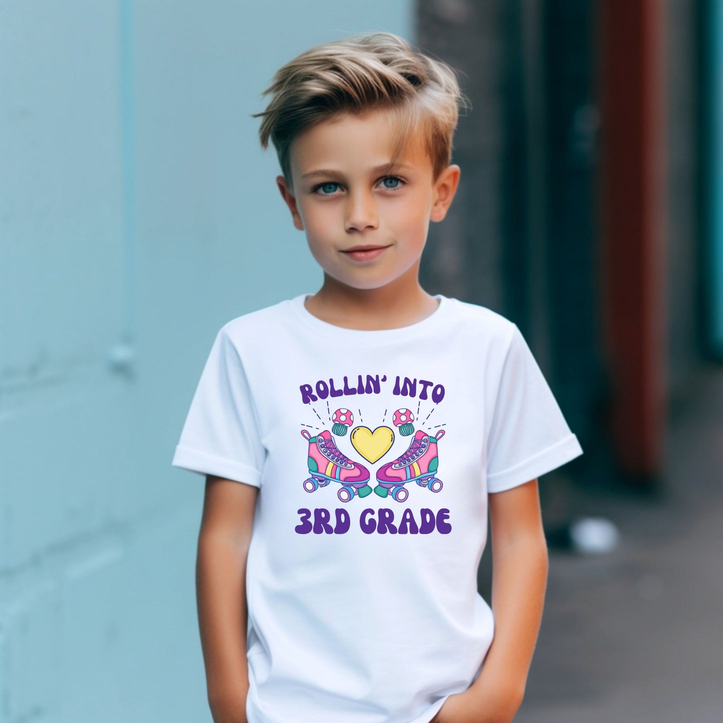 Retro Rollin into Customizable Grade Short Sleeve Youth and Adult Tee