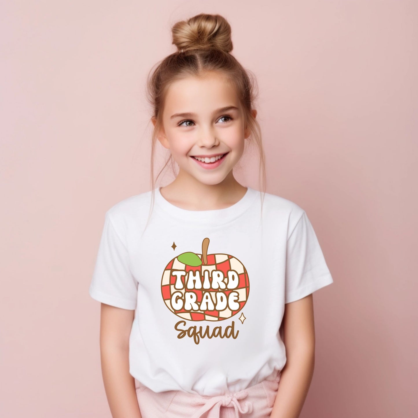 Retro Apple Squad Customizable Grade Short Sleeve Youth and Adult Tee