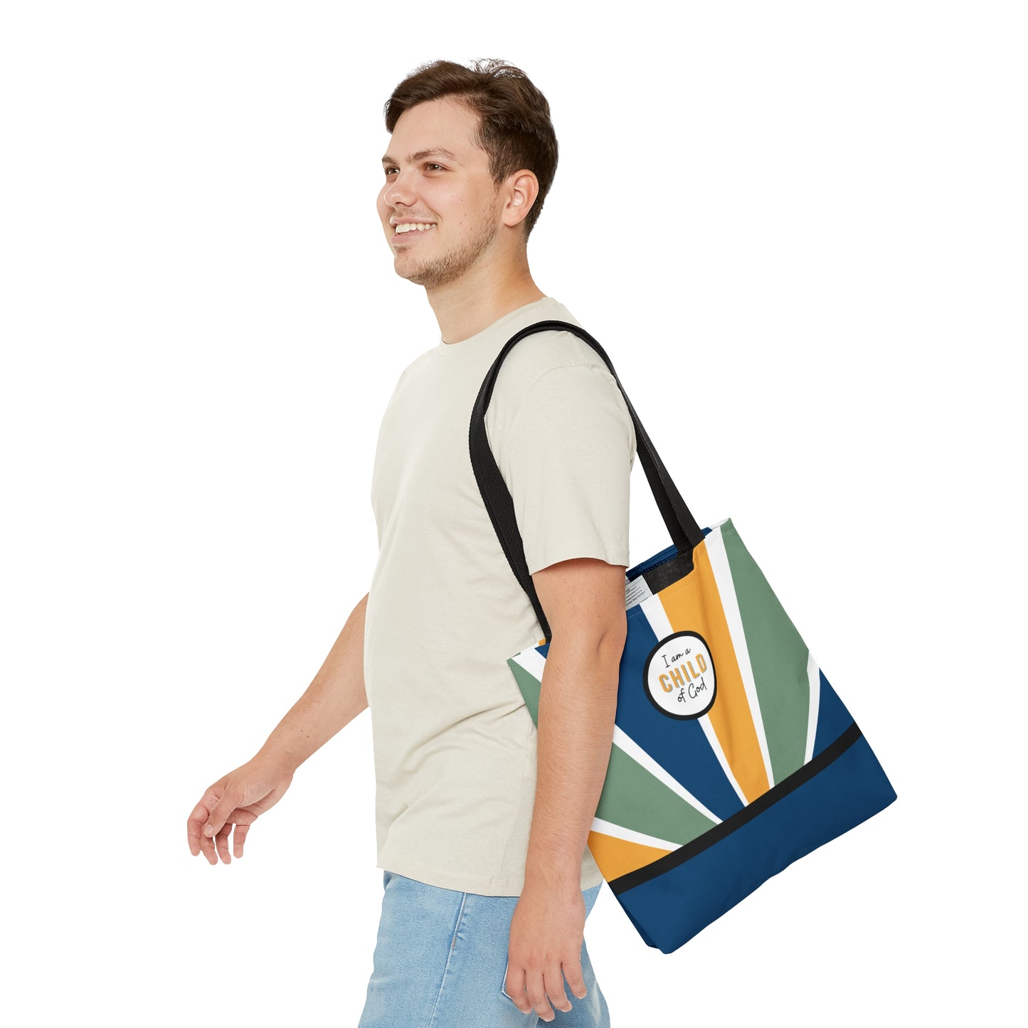 LDS Christian Scripture Church Baptism Kids Tote Bag Sunbeam Boys