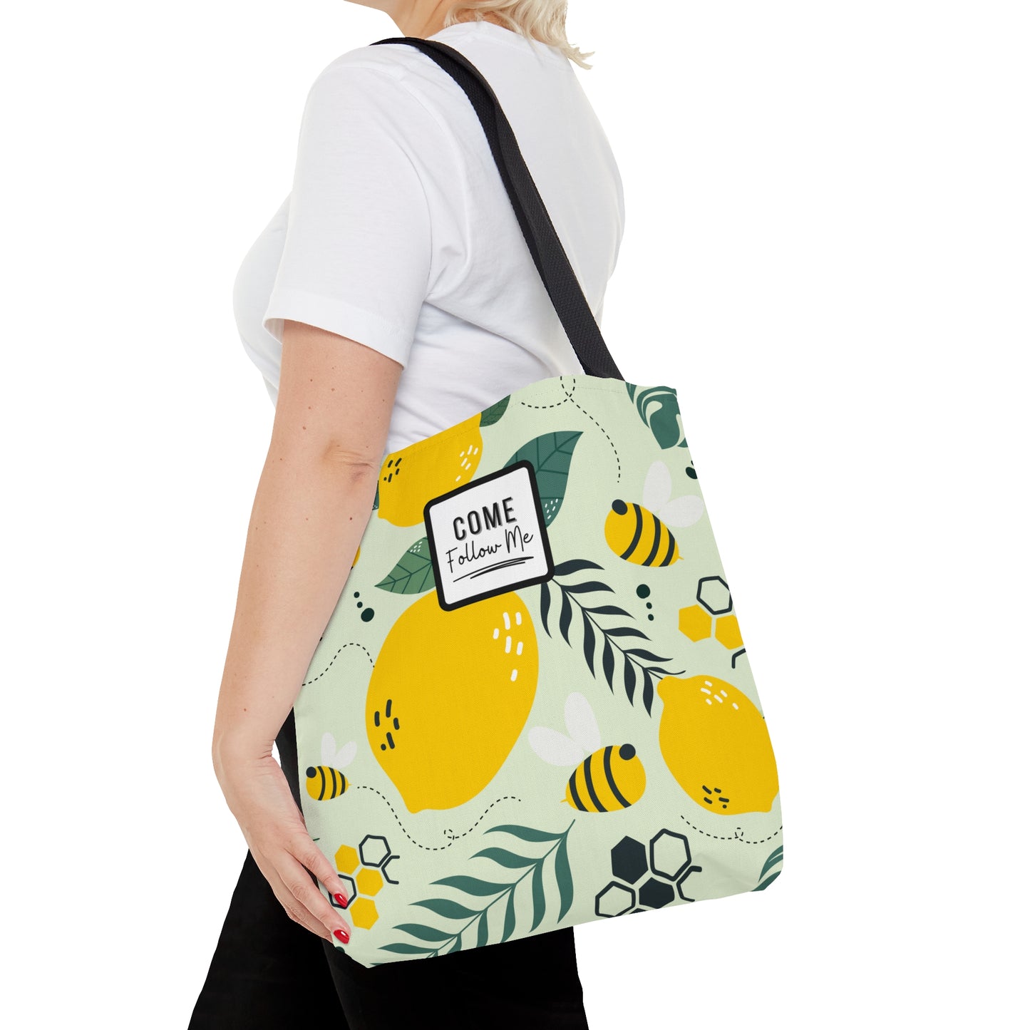 LDS Christian Scripture Church Tote Bag Bees Floral