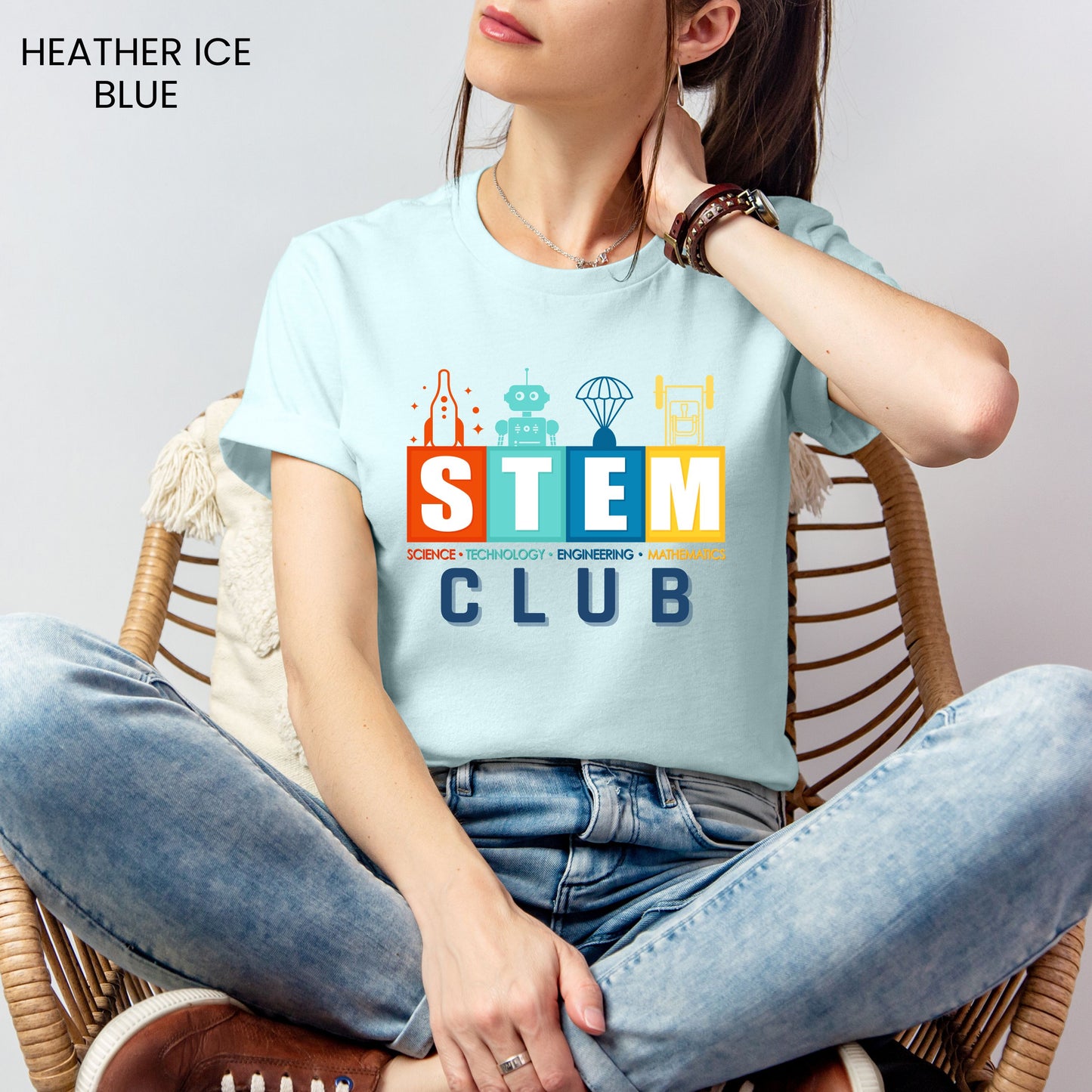 STEM Club Color Block 2 Adult and Youth Tee