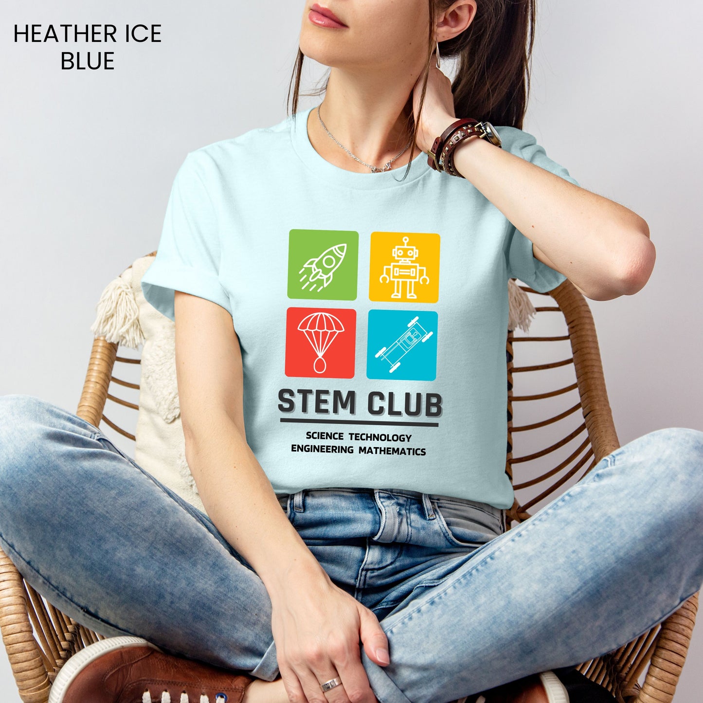 STEM Club Color Block Adult and Youth Tee