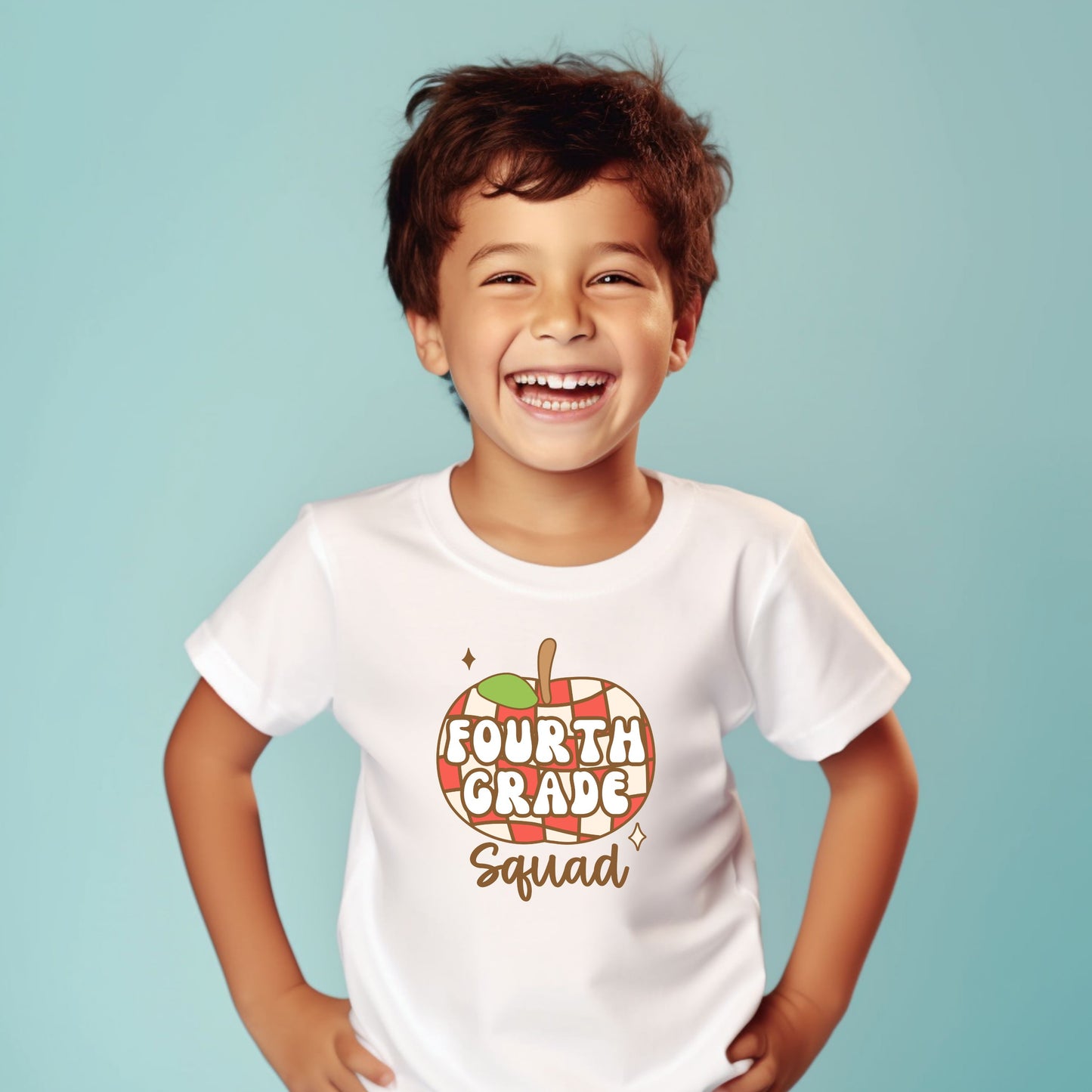 Retro Apple Squad Customizable Grade Short Sleeve Youth and Adult Tee