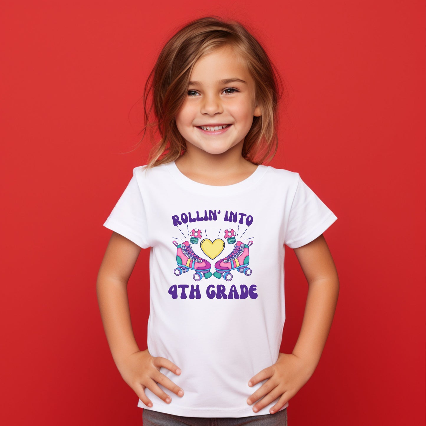 Retro Rollin into Customizable Grade Short Sleeve Youth and Adult Tee