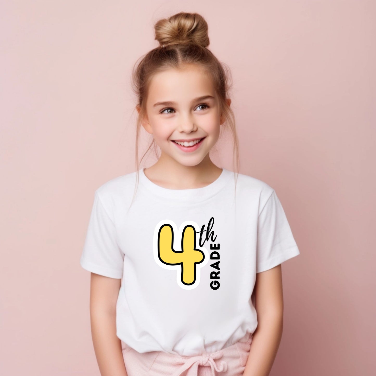 Outlined Number Customizable Grade Short Sleeve Youth and Adult Tee