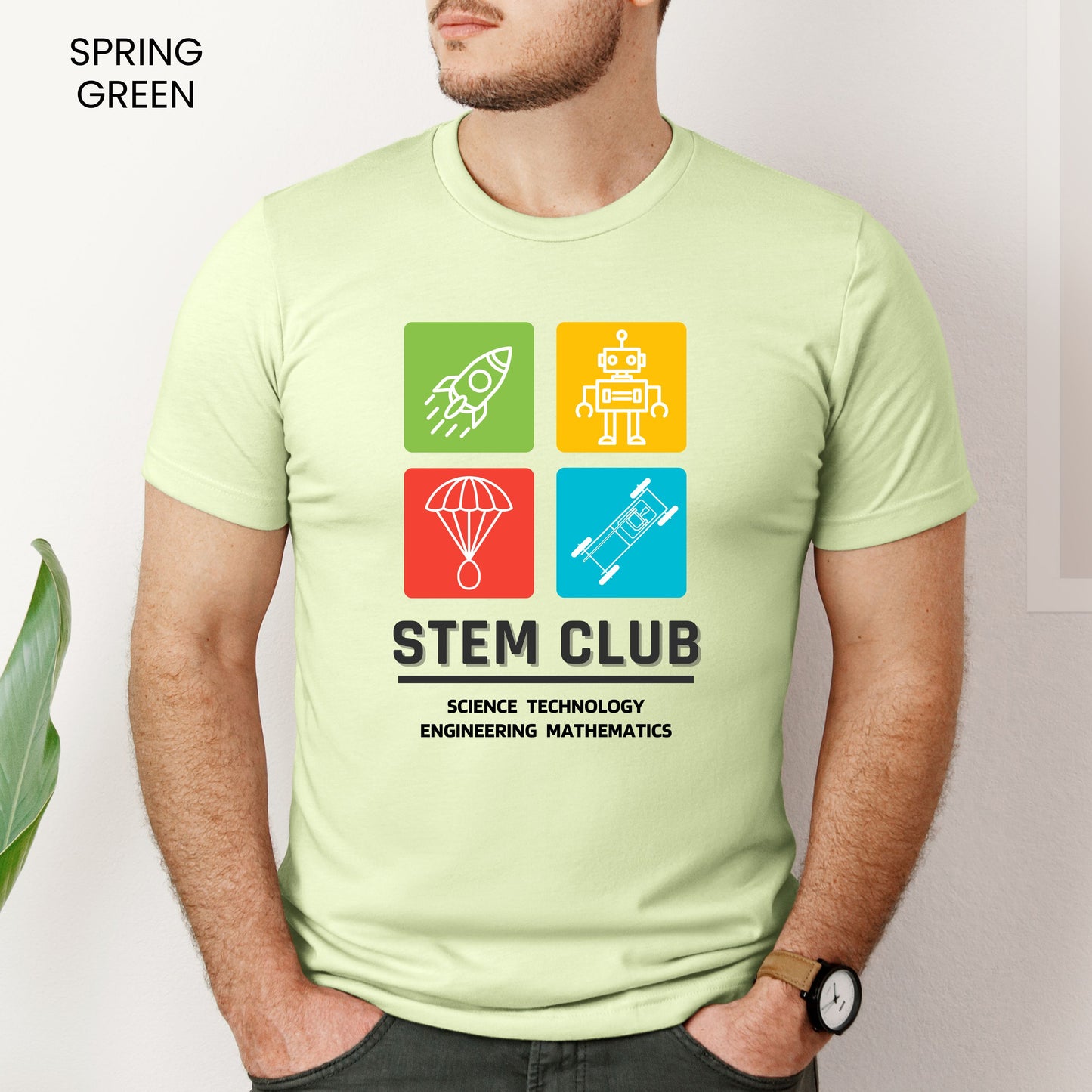 STEM Club Color Block Adult and Youth Tee